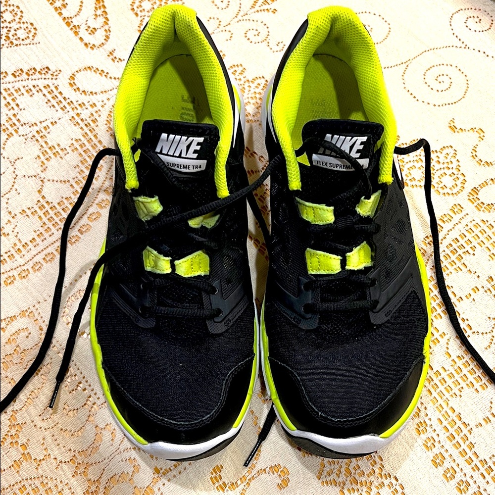 Nike Black and Bright Yellow Athletic Shoes